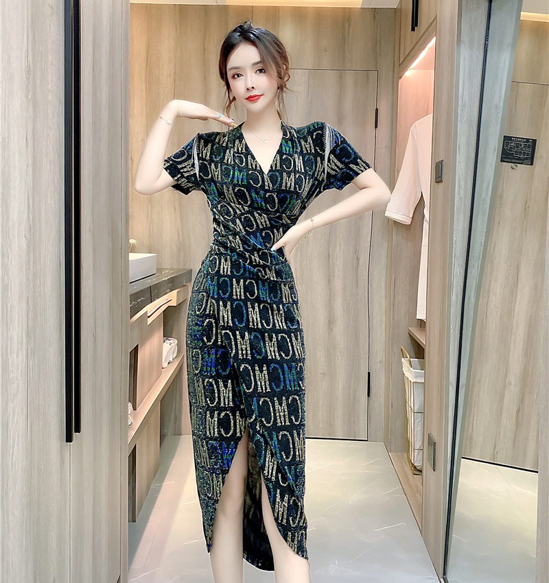 Summer fashion formal dress liangsi V-neck dress