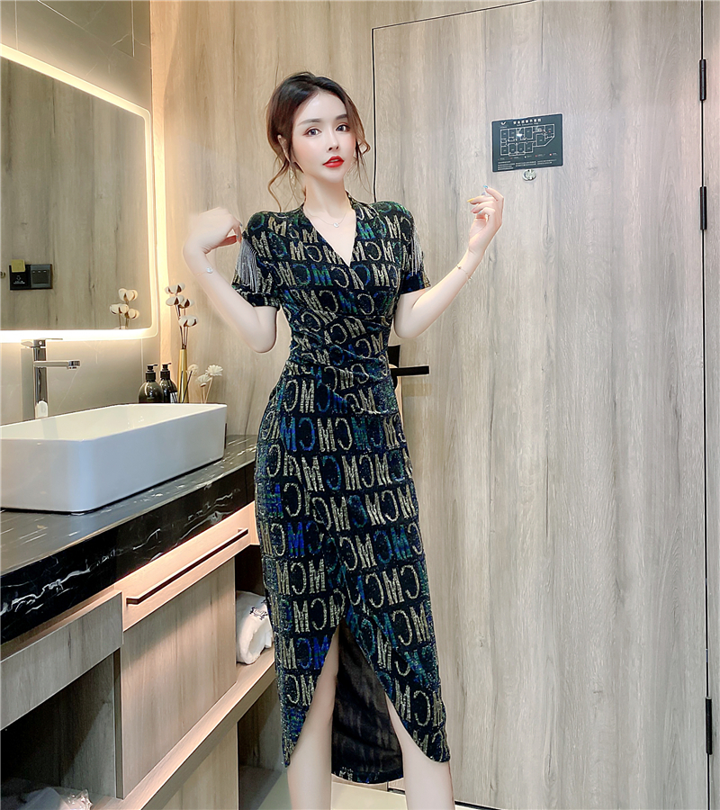 Summer fashion formal dress liangsi V-neck dress