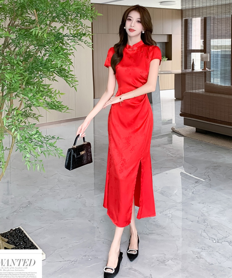 Temperament jumpsuit Chinese style cheongsam for women