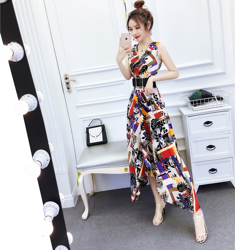 Printing summer formal dress temperament dress