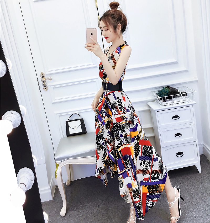 Printing summer formal dress temperament dress