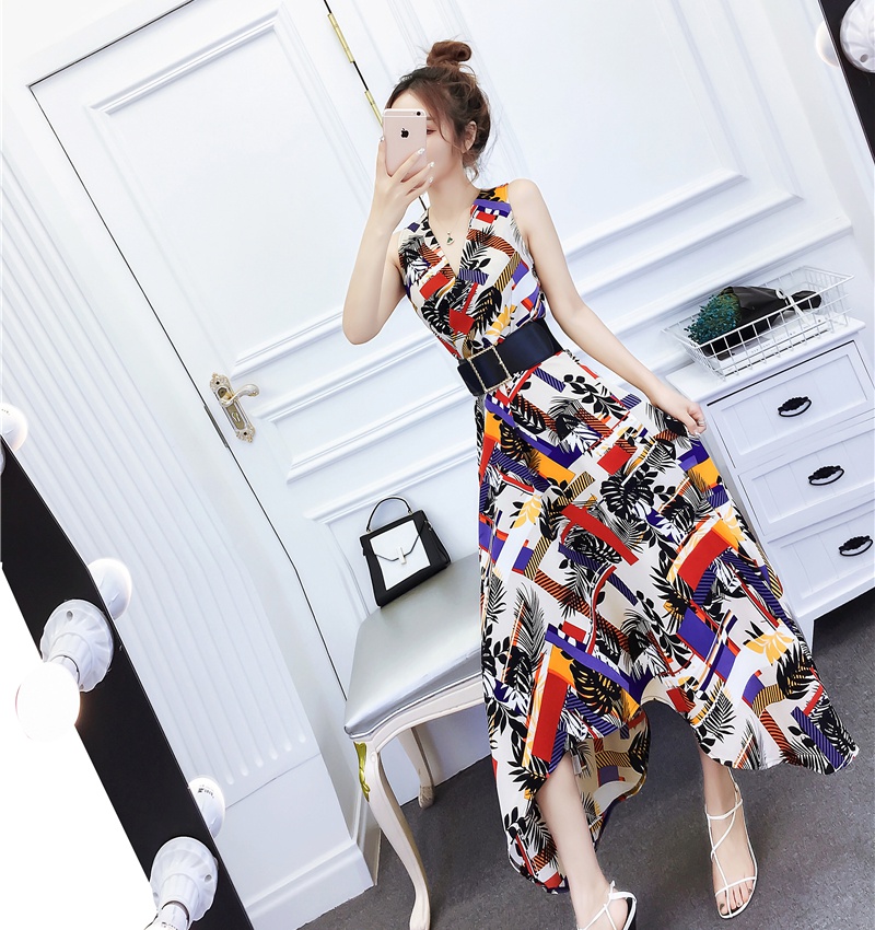 Printing summer formal dress temperament dress