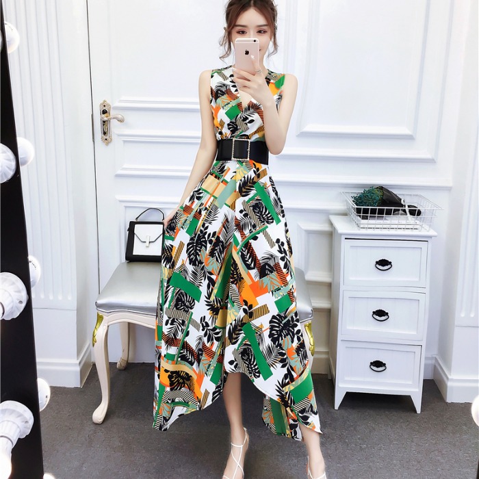 Printing summer formal dress temperament dress