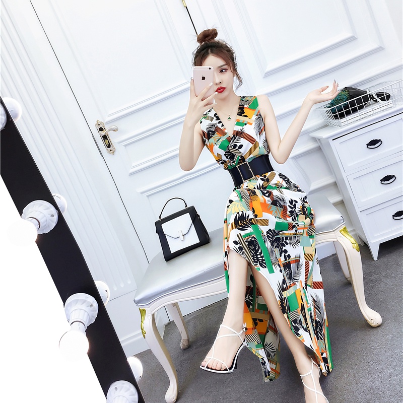 Printing summer formal dress temperament dress