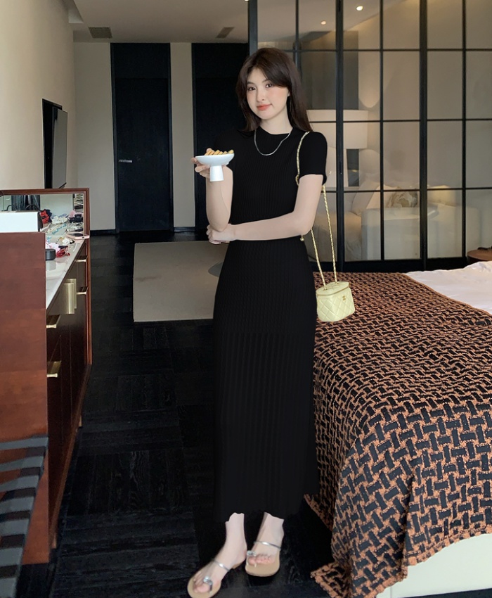 Slim summer long dress France style dress for women