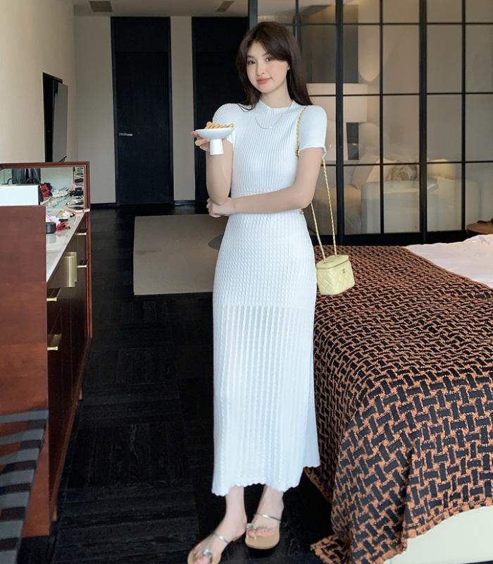 Slim summer long dress France style dress for women