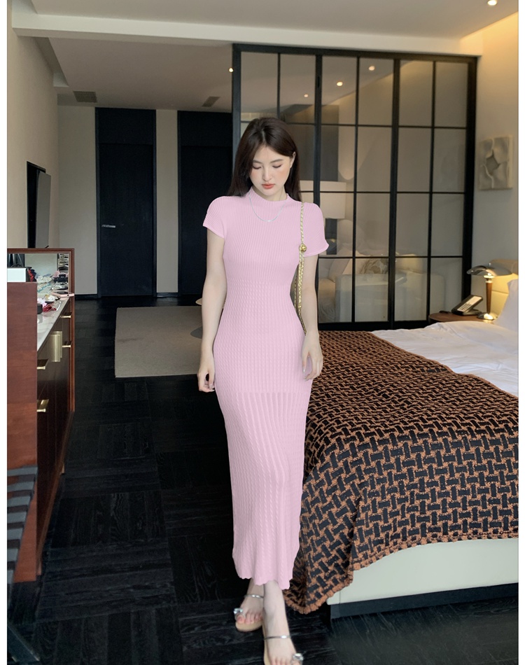 Slim summer long dress France style dress for women