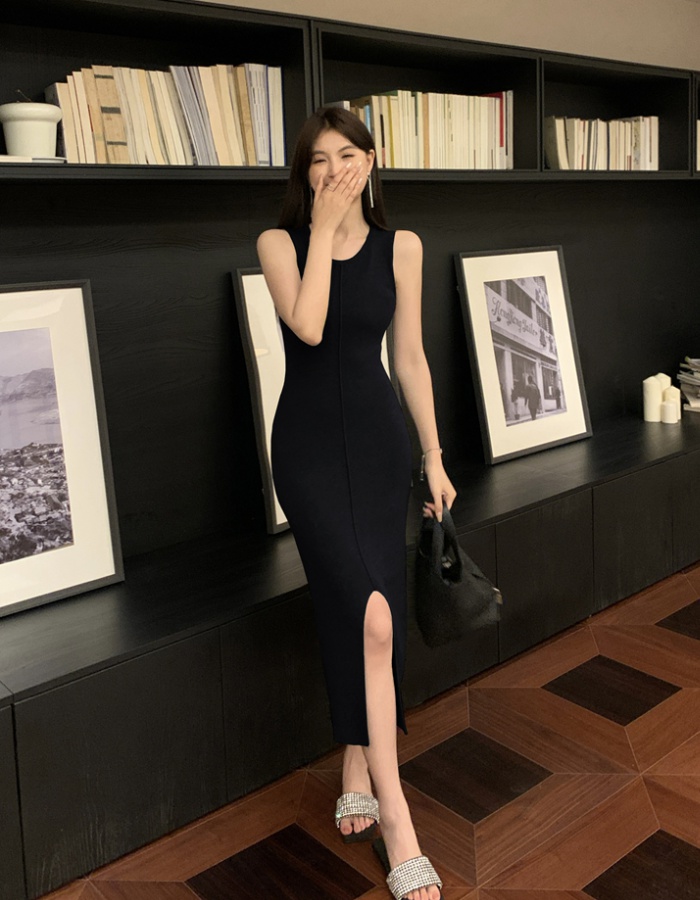 Slim vacation dress summer sling long dress for women