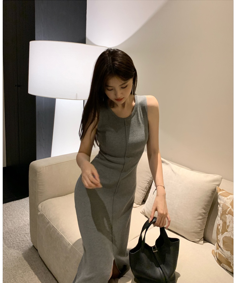 Slim vacation dress summer sling long dress for women