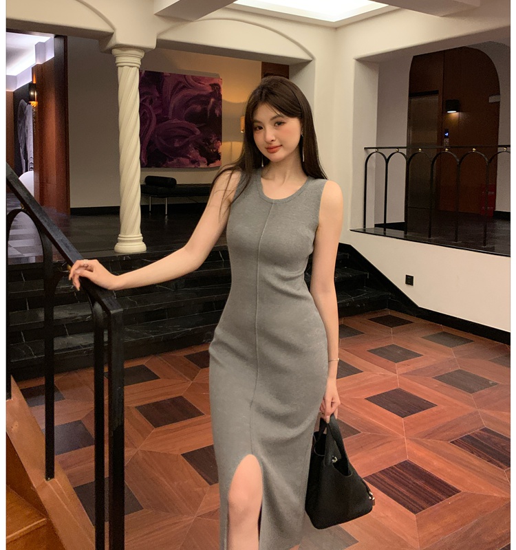 Slim vacation dress summer sling long dress for women