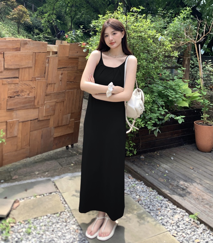 Sleeveless knitted long dress summer dress for women