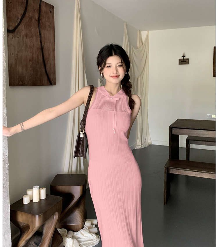 Slim Chinese style cheongsam knitted strapless vest