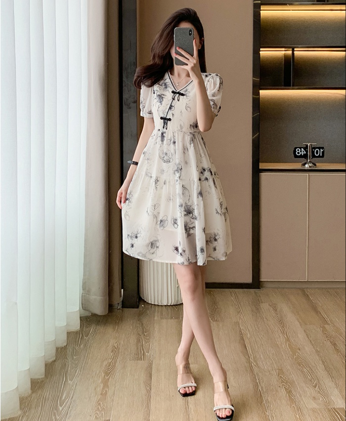 Ink Chinese style dress light summer cheongsam for women