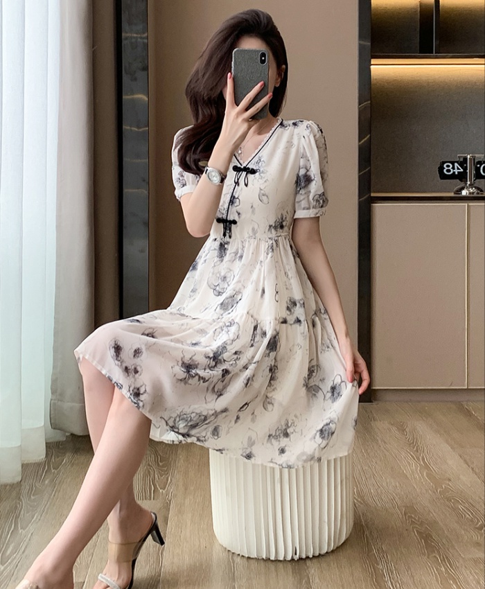 Ink Chinese style dress light summer cheongsam for women