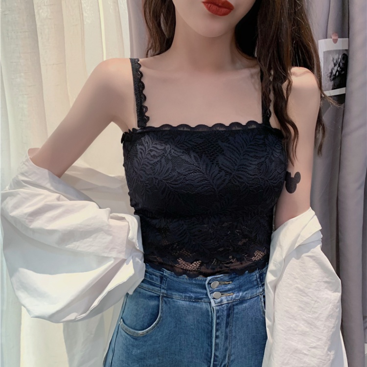 Lace sling small tops removable summer slim vest