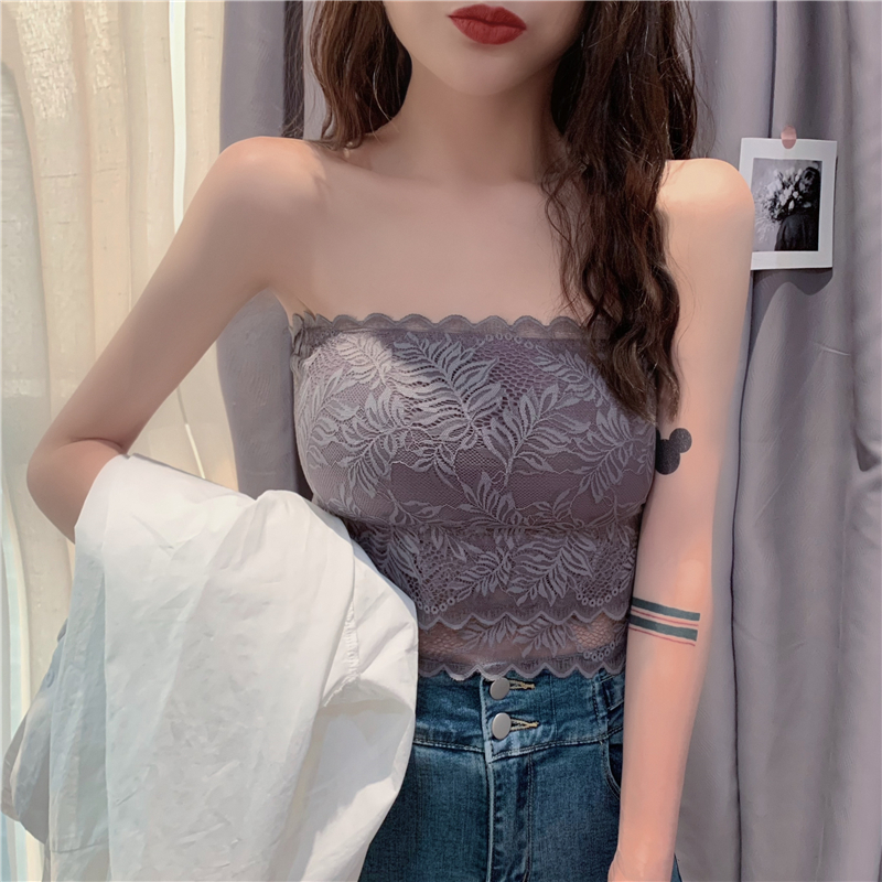 Lace sling small tops removable summer slim vest