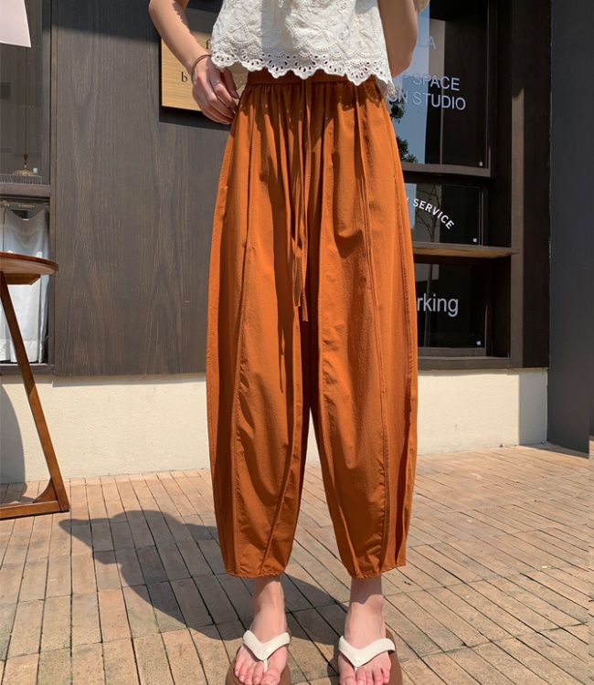 Wicking fold carrot pants nine tenths casual pants for women