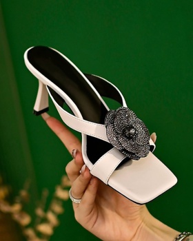 Temperament fine-root high-heeled shoes summer slippers