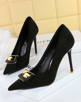 Broadcloth shoes low high-heeled shoes for women