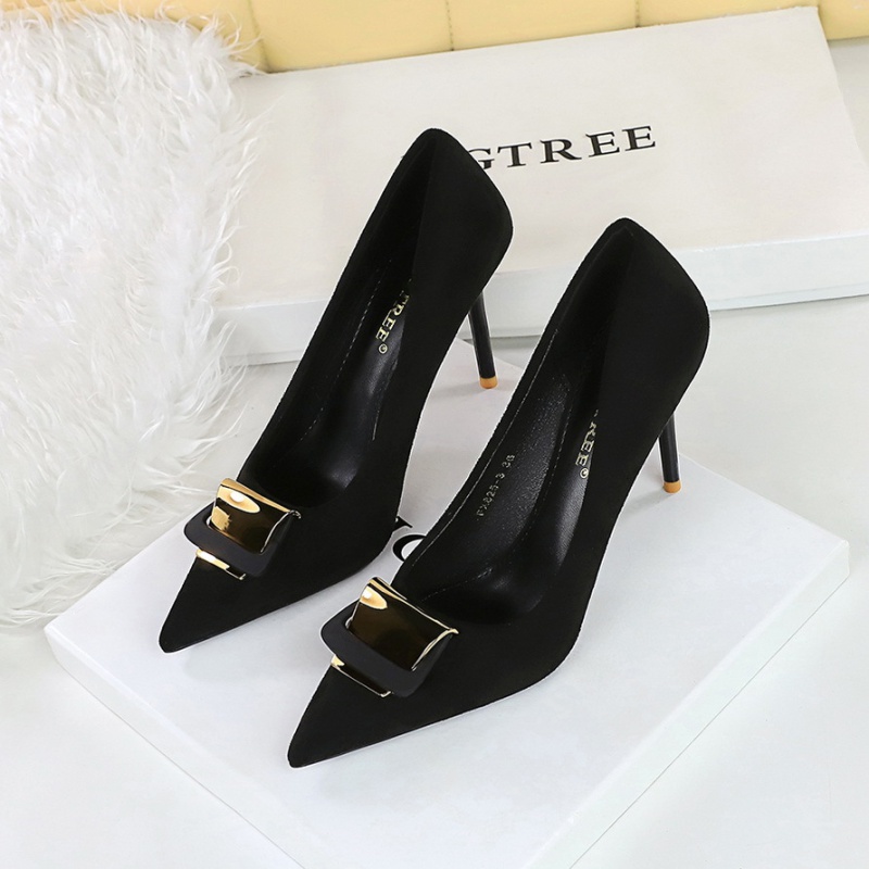 Broadcloth shoes low high-heeled shoes for women