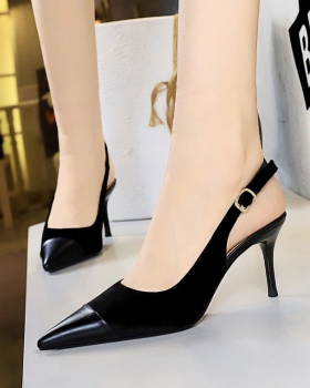 Splice hollow shoes pointed high-heeled shoes for women