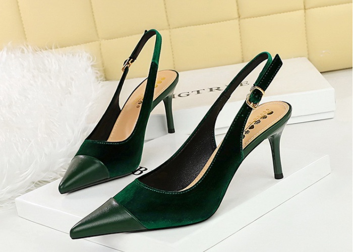 Splice hollow shoes pointed high-heeled shoes for women