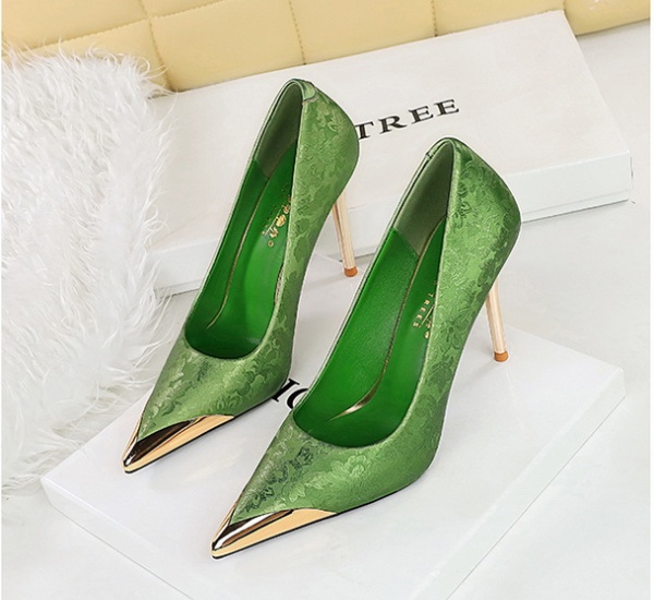 Low metal shoes high-heeled banquet high-heeled shoes