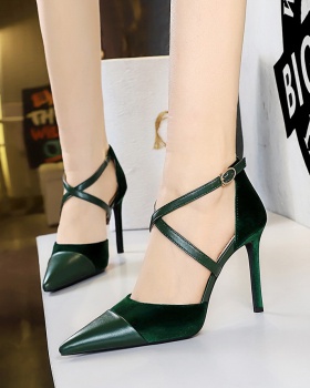 Fine-root banquet sandals pointed high-heeled shoes for women
