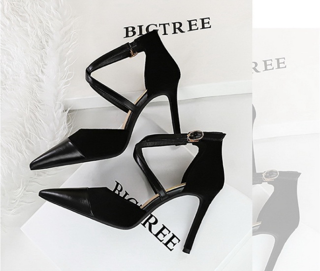 Fine-root banquet sandals pointed high-heeled shoes for women