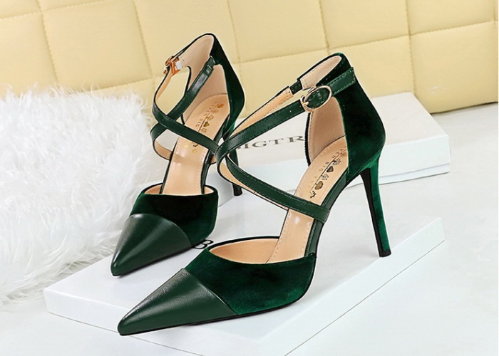 Fine-root banquet sandals pointed high-heeled shoes for women