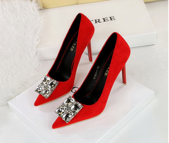 Banquet shoes low high-heeled shoes for women