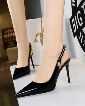 Chain banquet high-heeled shoes hollow shoes for women