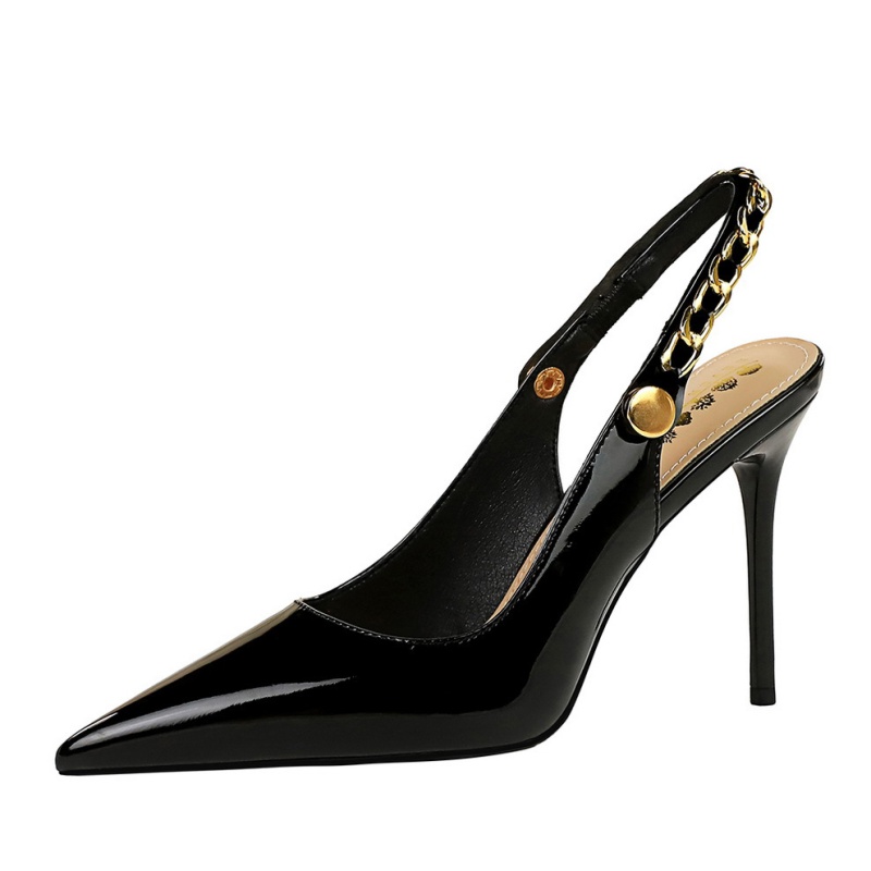 Chain banquet high-heeled shoes hollow shoes for women