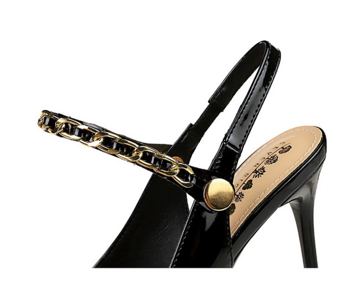 Chain banquet high-heeled shoes hollow shoes for women