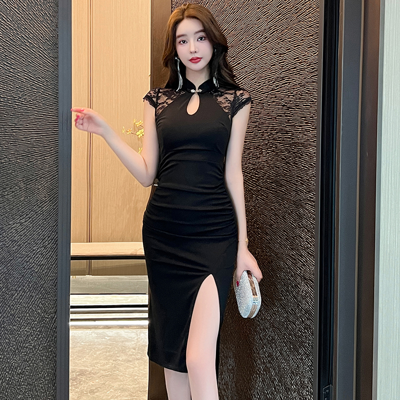 Package hip sexy cheongsam overalls dress for women