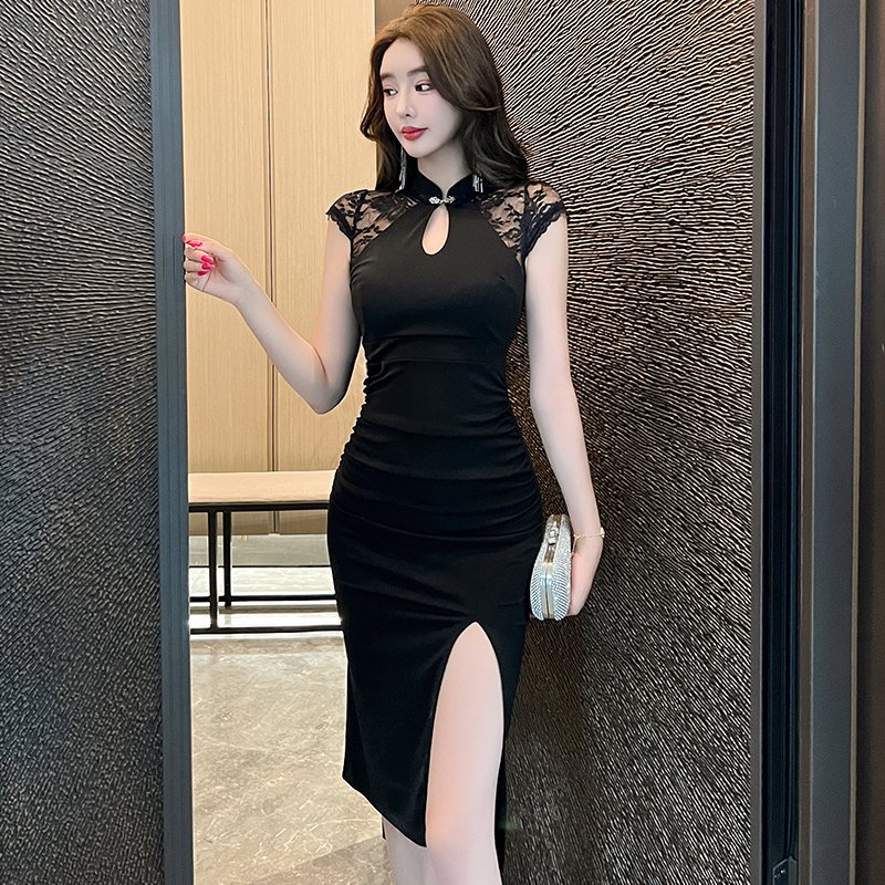 Package hip sexy cheongsam overalls dress for women