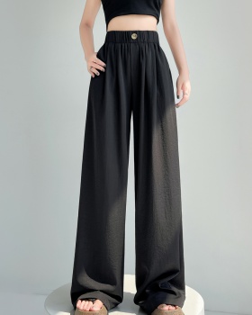 Drape suit pants summer wide leg pants for women