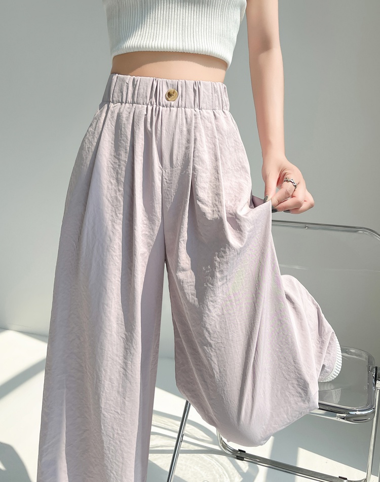 Drape suit pants summer wide leg pants for women