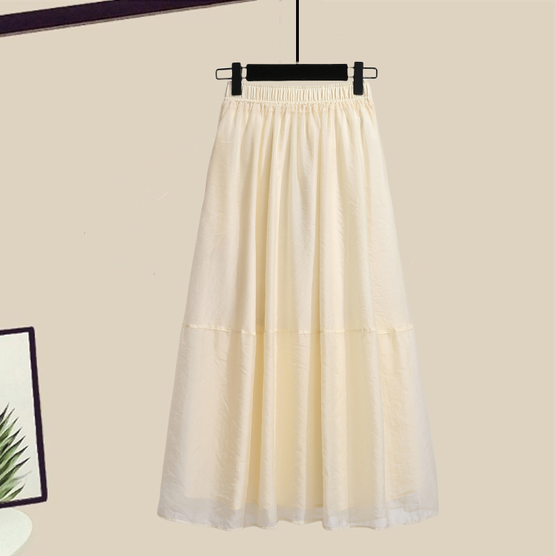 Summer short sleeve tops Chinese style skirt a set