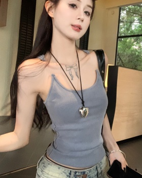 Transparent niche retro invisible shoulder strap vest