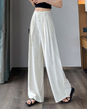 Summer wide leg pants straight casual pants for women