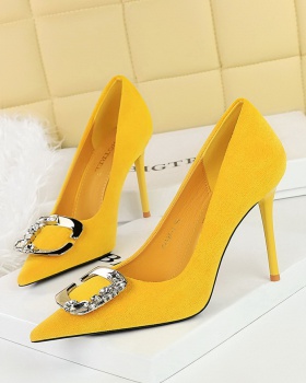 Metal banquet high-heeled shoes belt buckle shoes for women