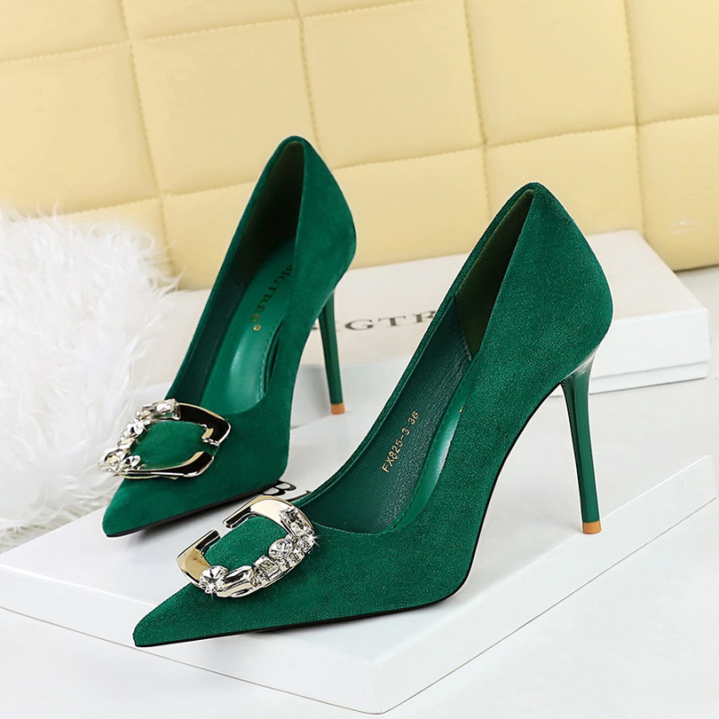 Metal banquet high-heeled shoes belt buckle shoes for women