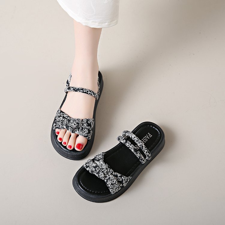 France style sandals thick crust slippers for women