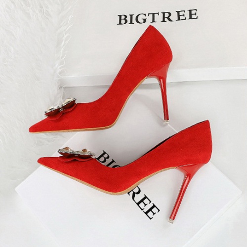 Broadcloth Korean style shoes banquet high-heeled shoes