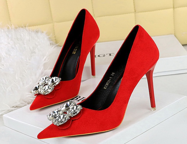 Broadcloth Korean style shoes banquet high-heeled shoes