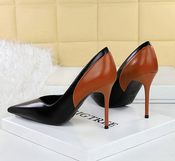 Fine-root high-heeled shoes pointed shoes for women