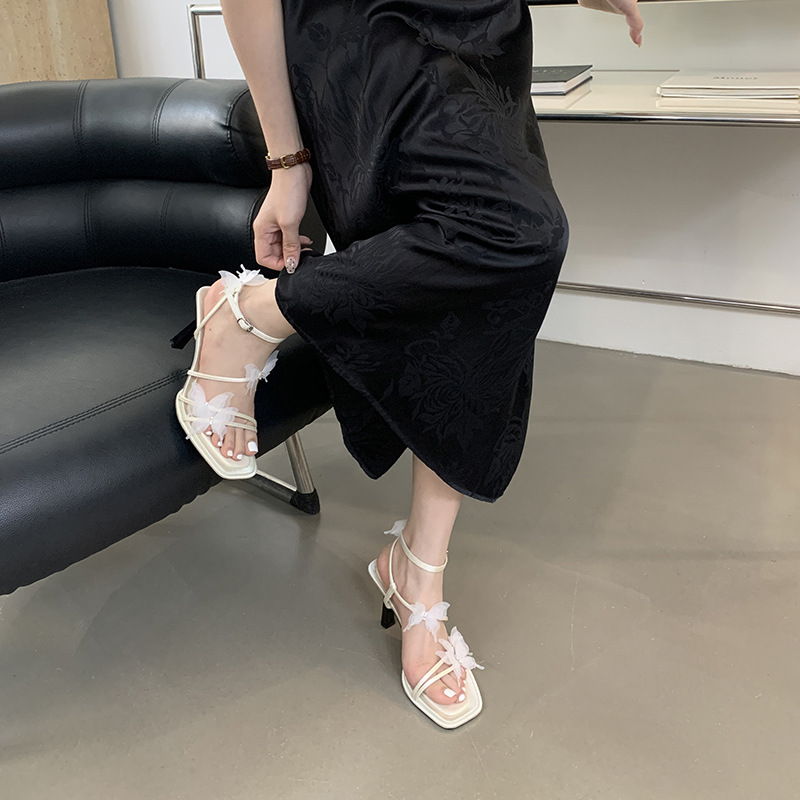 Sweet fashion sandals bow high-heeled high-heeled shoes