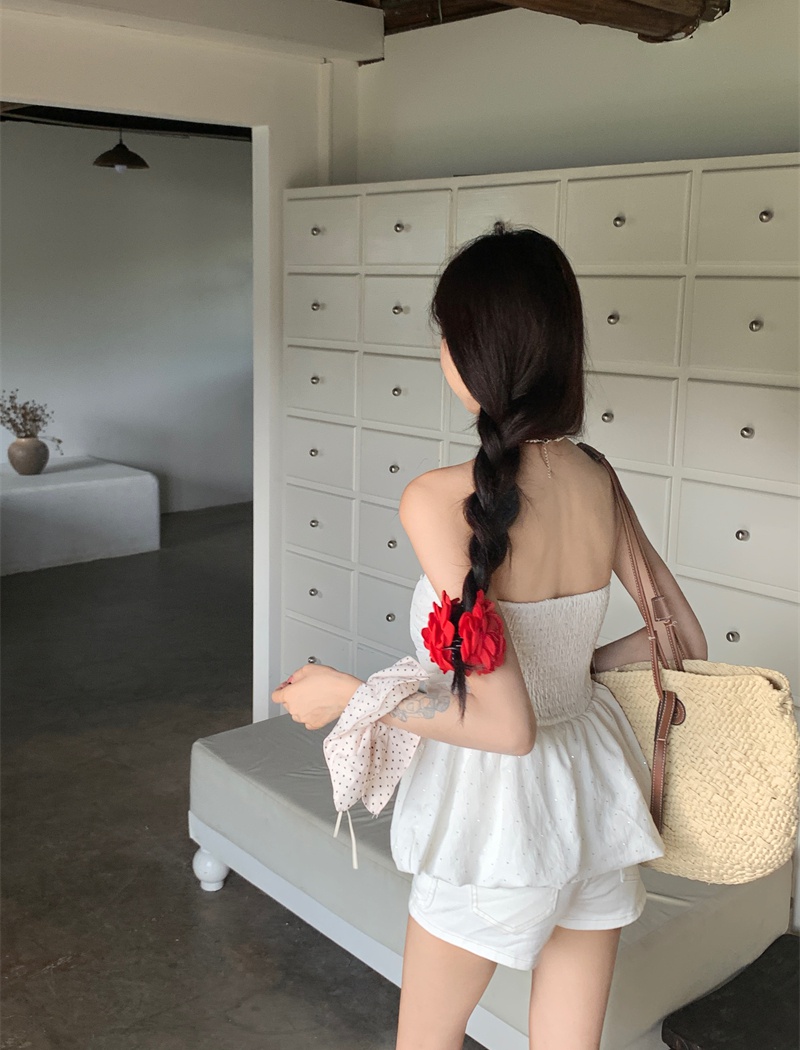 Temperament strapless vest Korean style tops