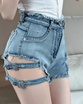 Denim sexy fashion short spicegirl hollow shorts